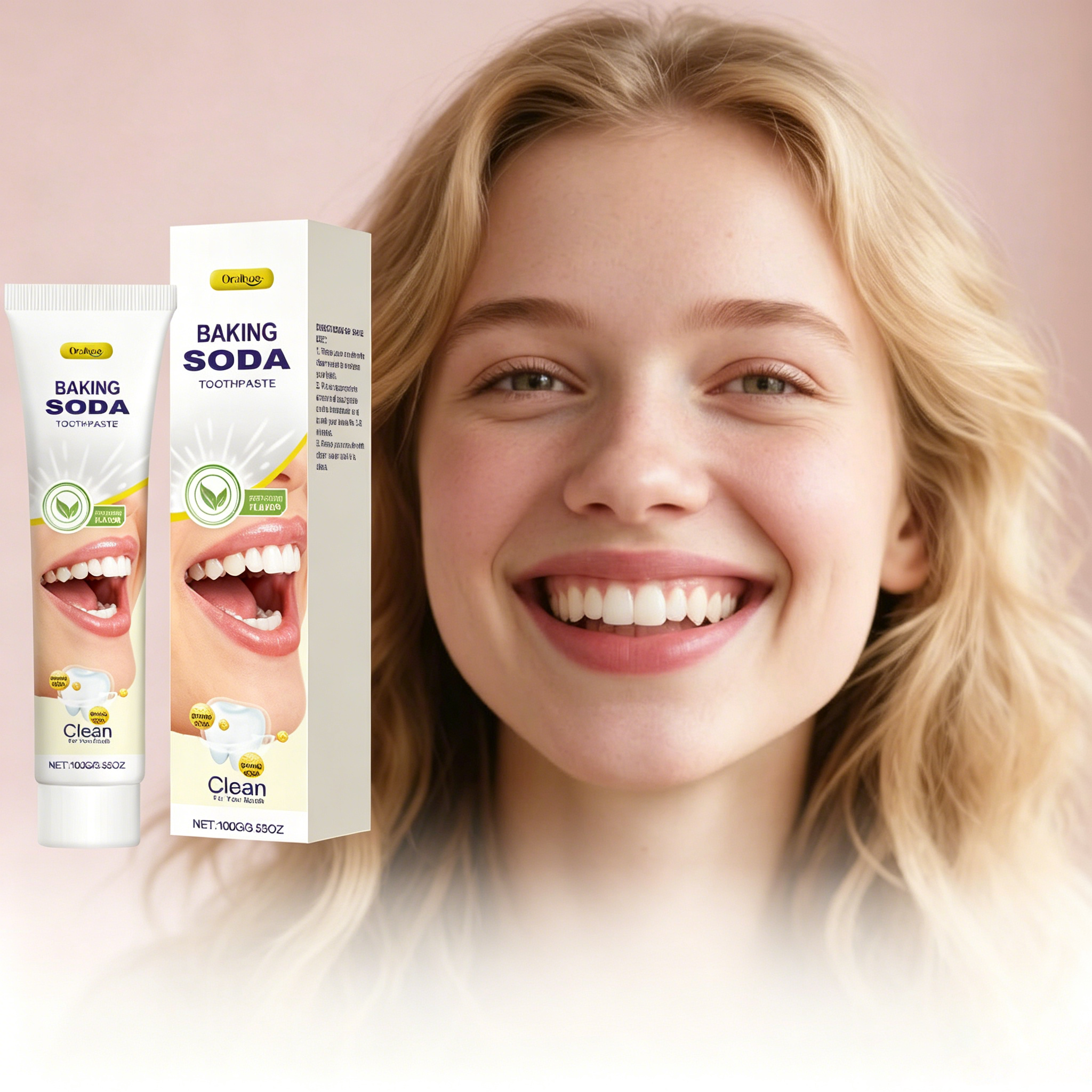 Teeth Whitening Naturally - Baking Soda Toothpaste Deep Cleaning Whitening