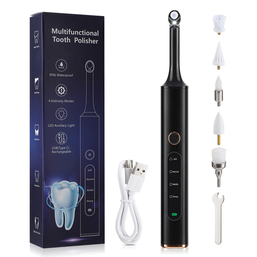 Teeth Whitening And Stain Removal - Electric Tooth Polisher 4 Modes Dental