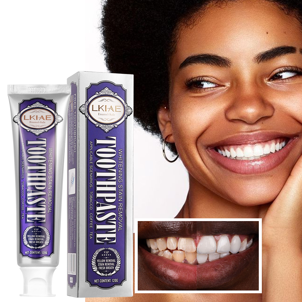 Teeth Whitening And Stain Removal - LKIAE White Teeth Whitening Toothpaste, With