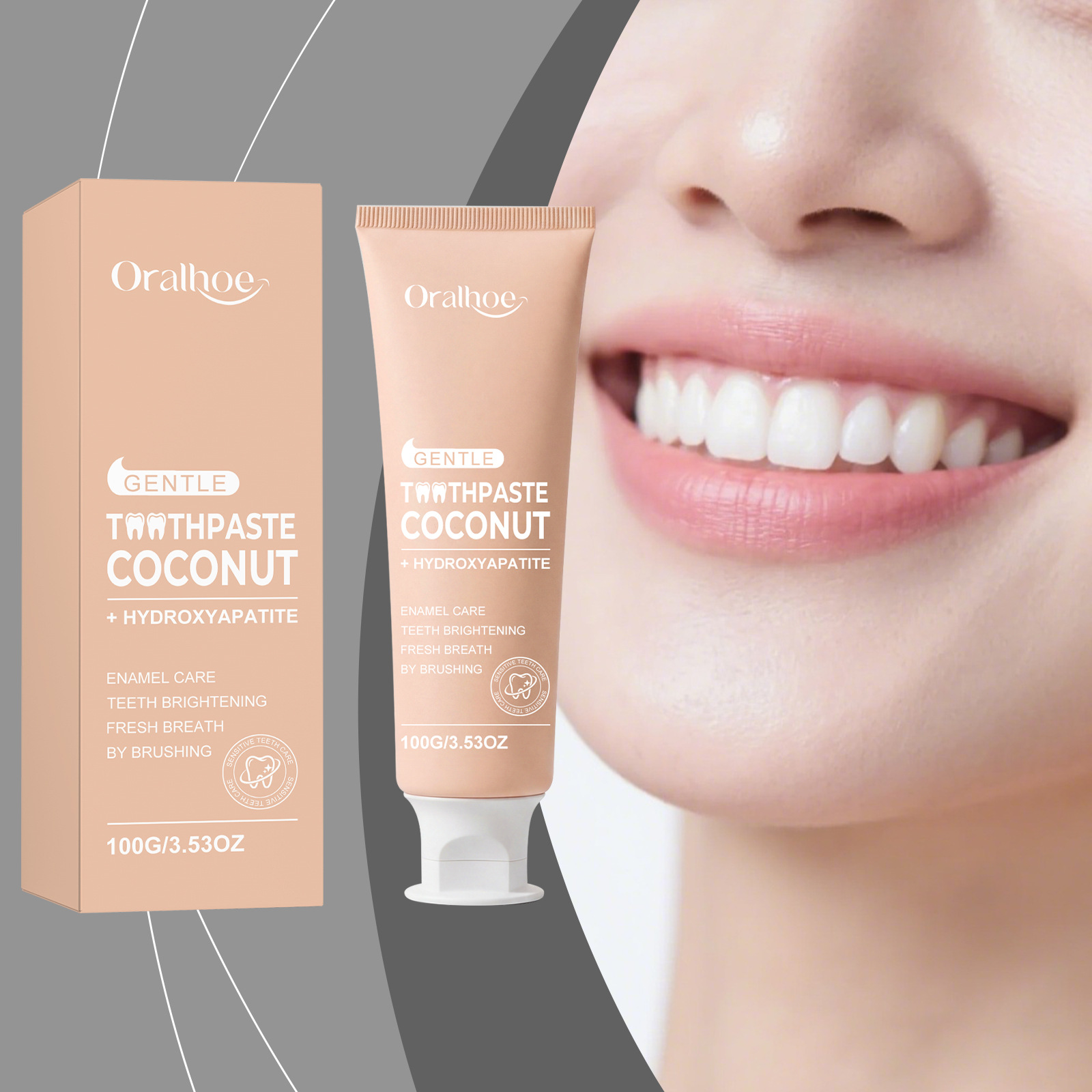Oralhoe Coconut Toothpaste wit - Teeth Whitening Naturally recensie en prijs