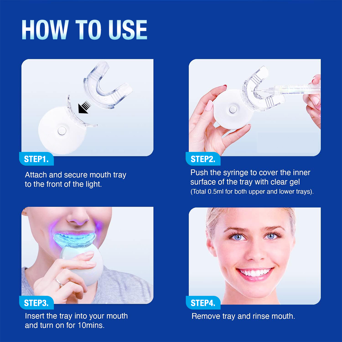 Teeth Whitening Kit - 5X LED L - Teeth Whitening Kit With Light recensie en prijs