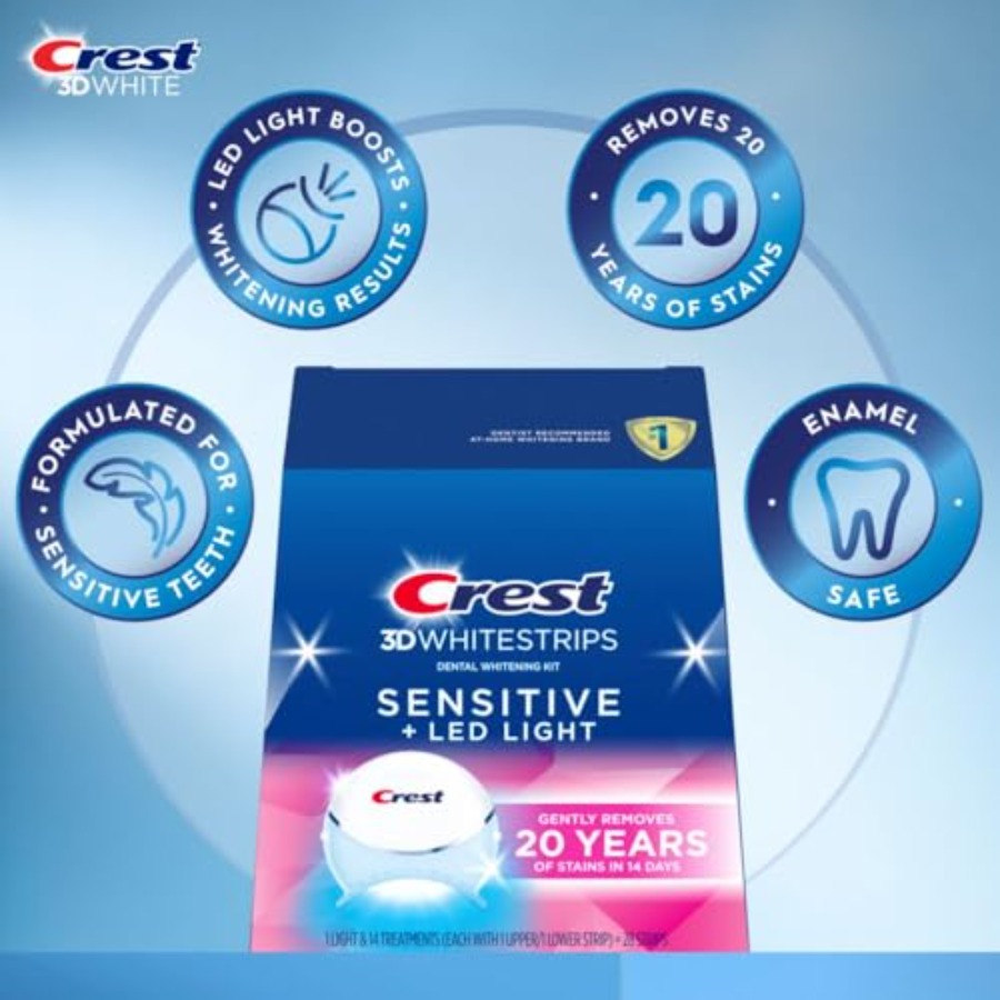 Crest 3D Whitestrips Sensitive - Teeth Whitening Crest recensie en prijs