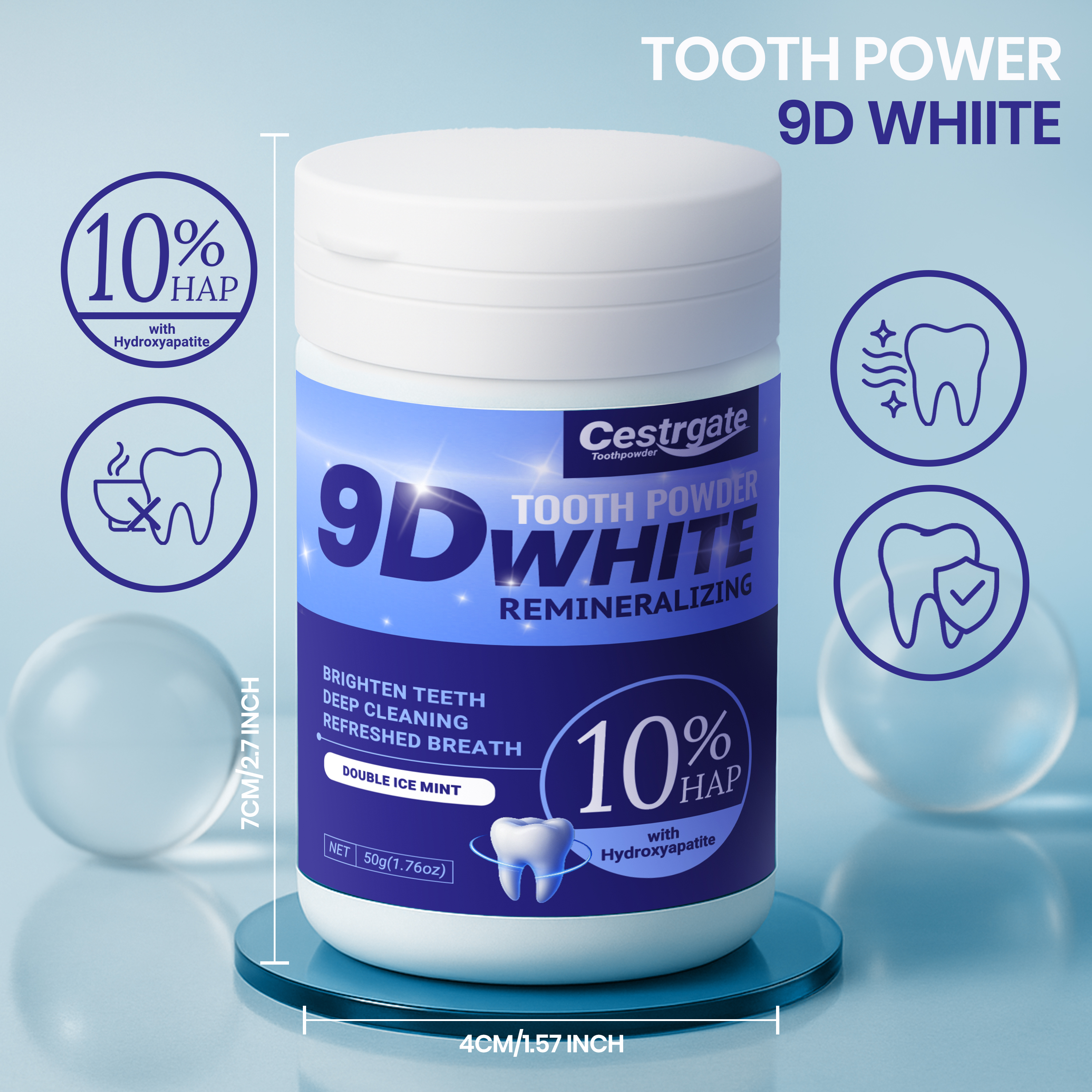 9D Hydroxyapatite Teeth Whiten - Teeth Whitening Ingredients recensie en prijs