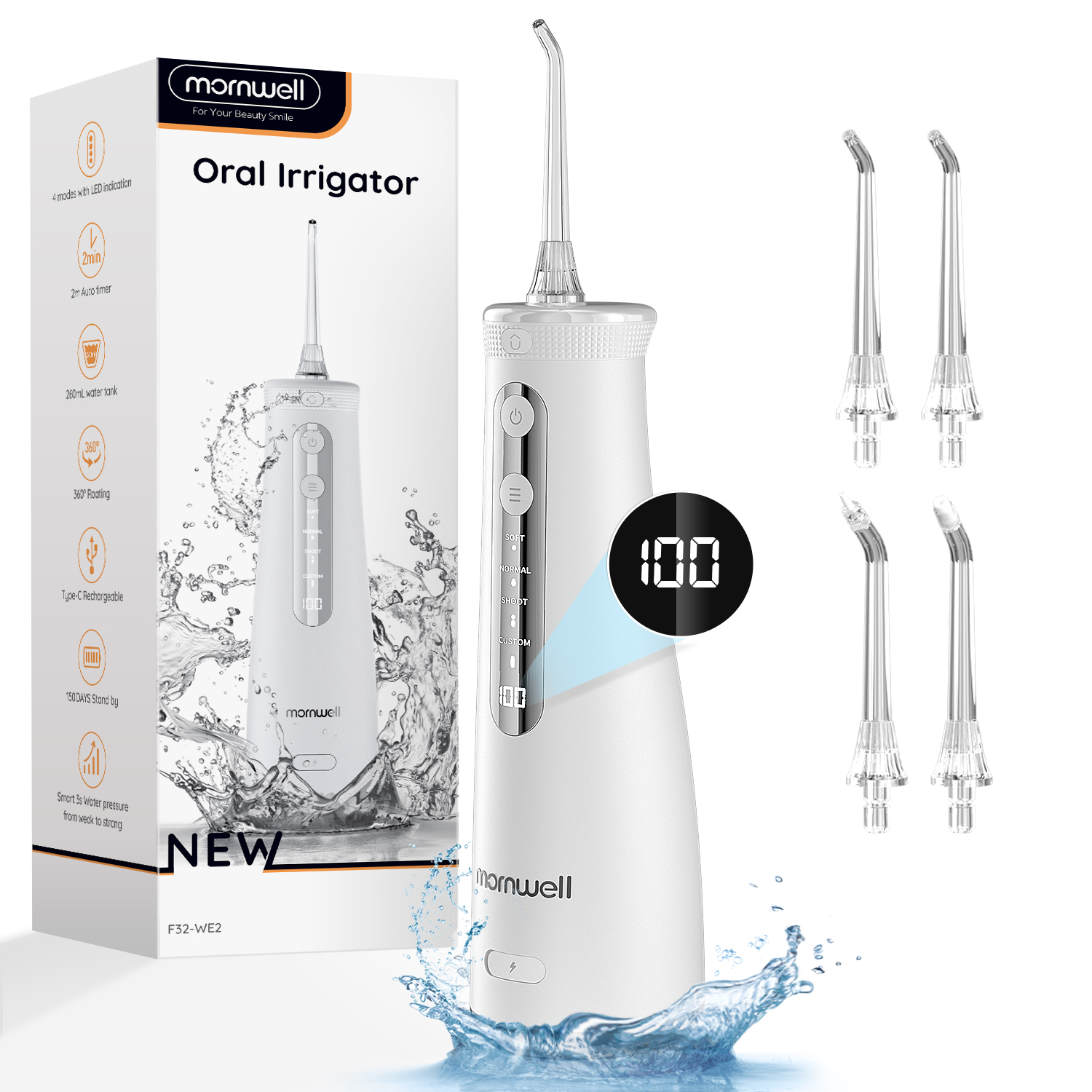 Mornwell 5032 Water Floss Soni - Teeth Whitening In Office recensie en prijs