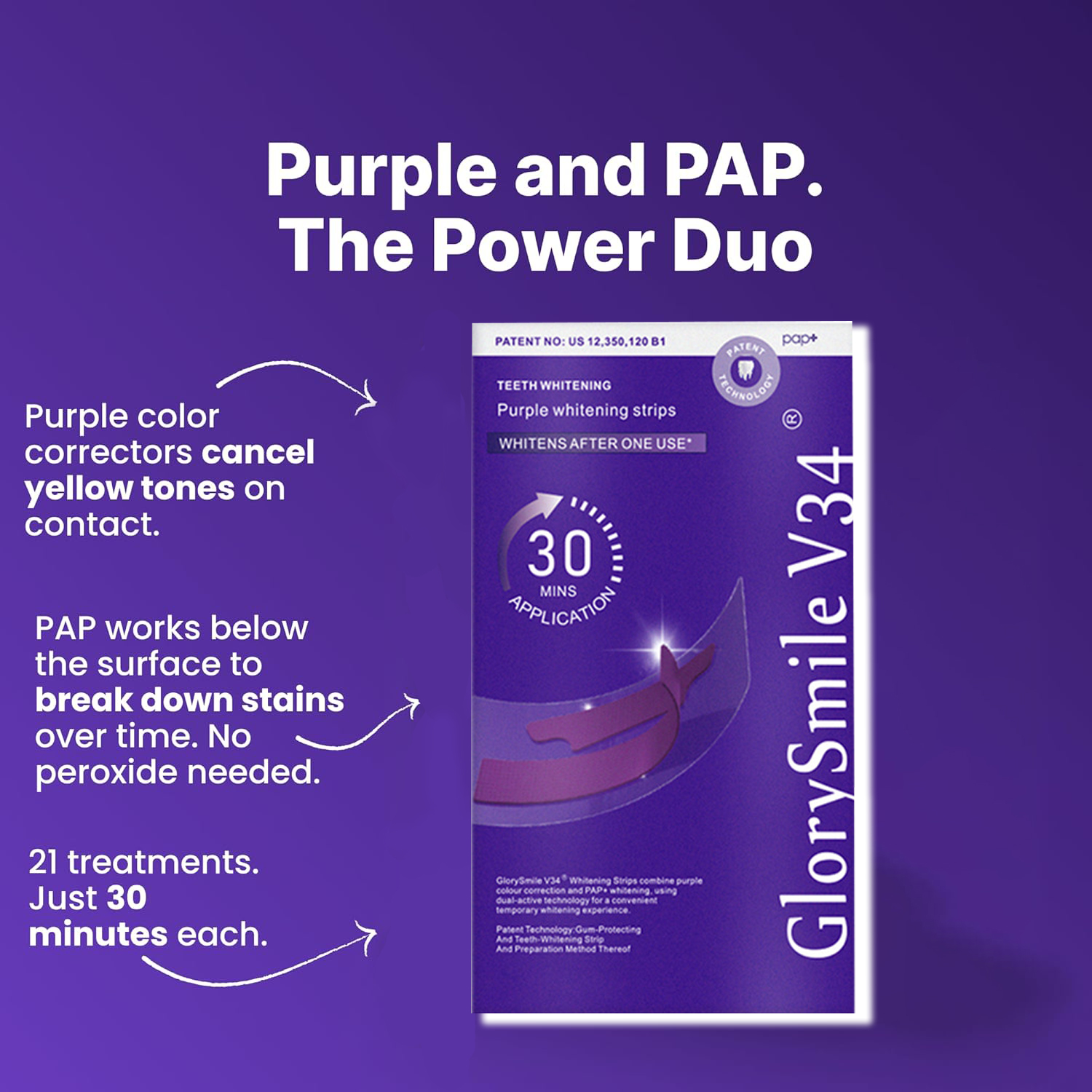 Glorysmile V34 Purple Whitenin - Teeth Whitening Crest recensie en prijs
