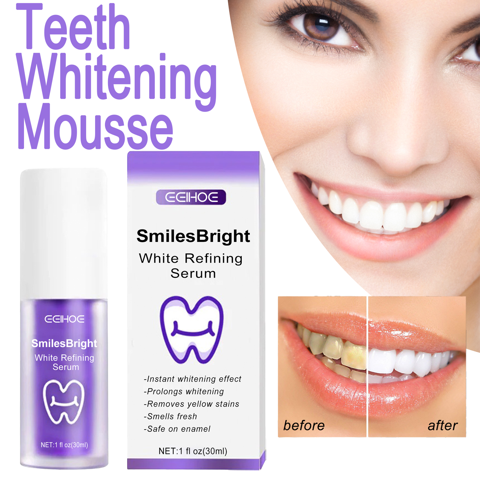 EELHOE Smiles Bright White Ref - Teeth Whitening Ingredients recensie en prijs