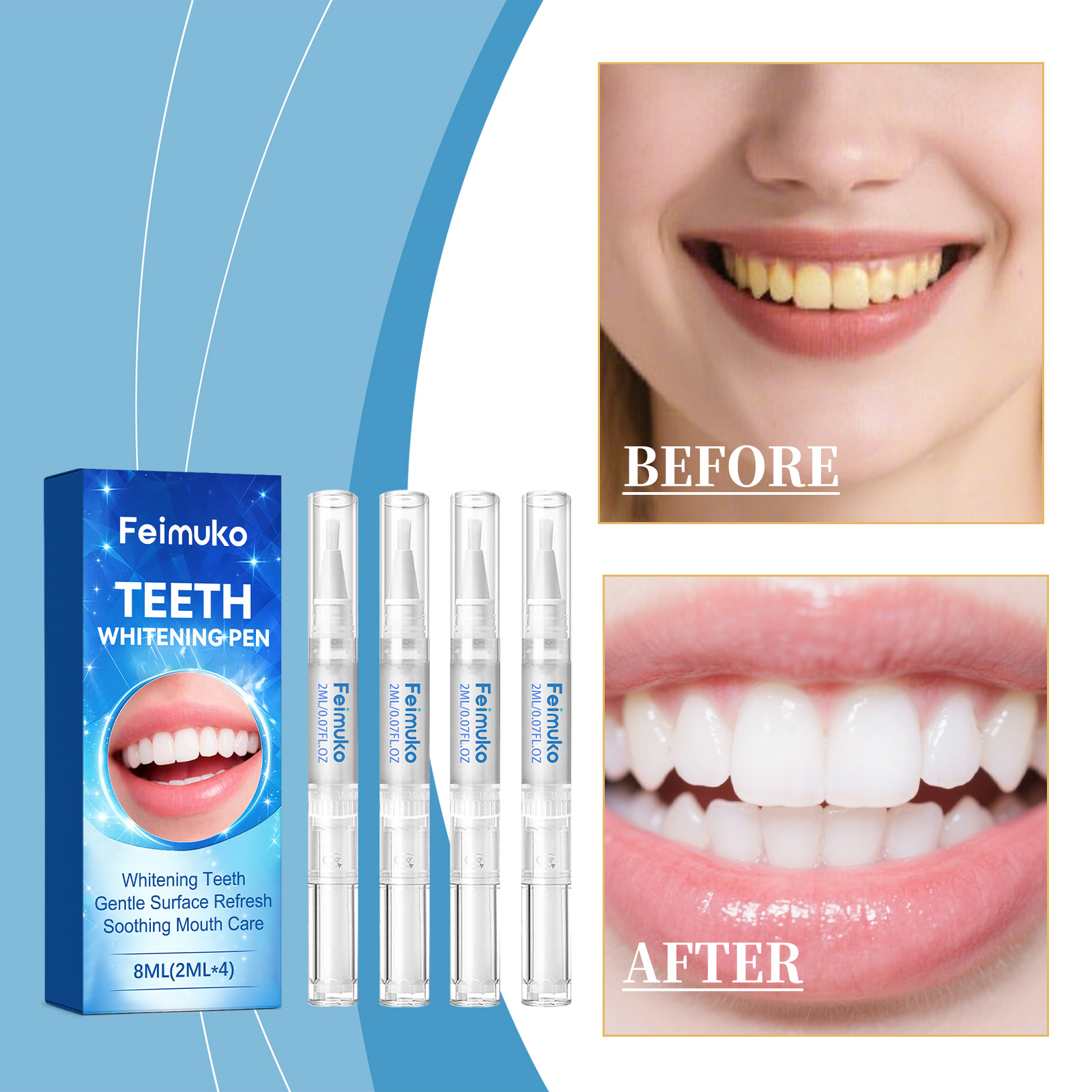 Feimuko 8ml Teeth Gel Pen Gent - Teeth Whitening Hismile recensie en prijs