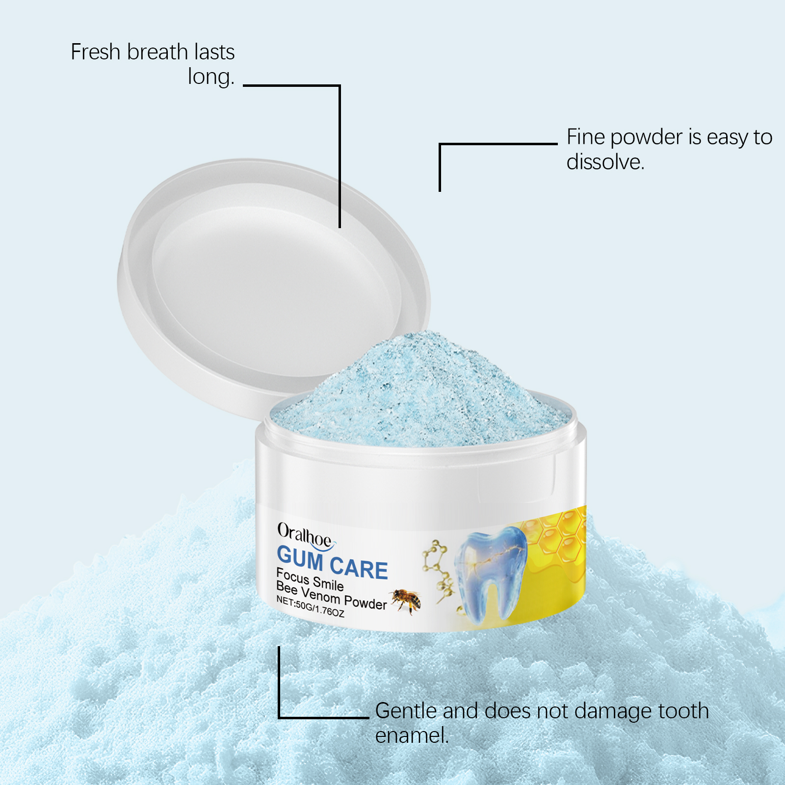 ORALHOE 50g Bee Venom Powder R - Teeth Whitening Ingredients recensie en prijs