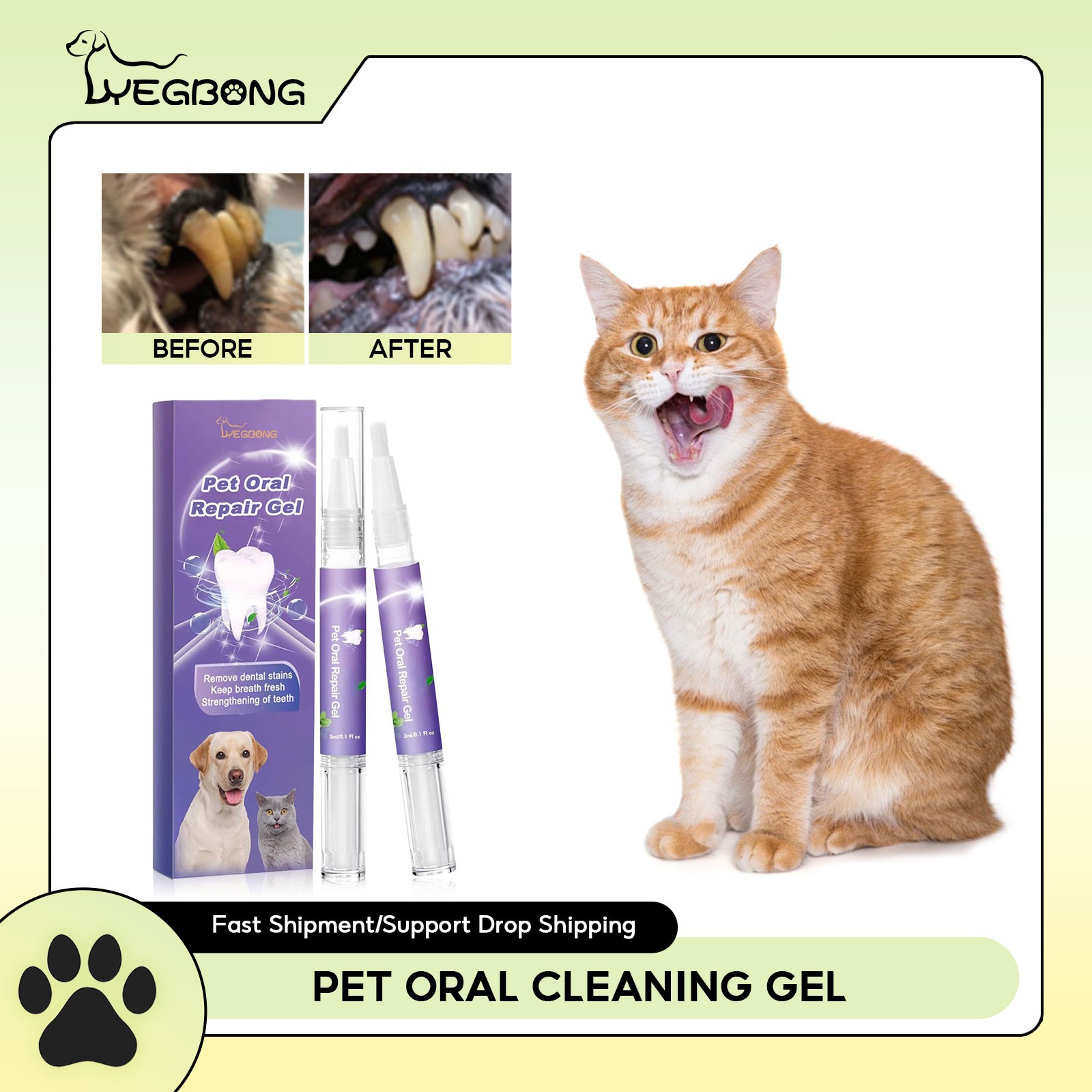 Pet Oral Repair Gel Puppy Tart - Teeth Whitening Hismile recensie en prijs