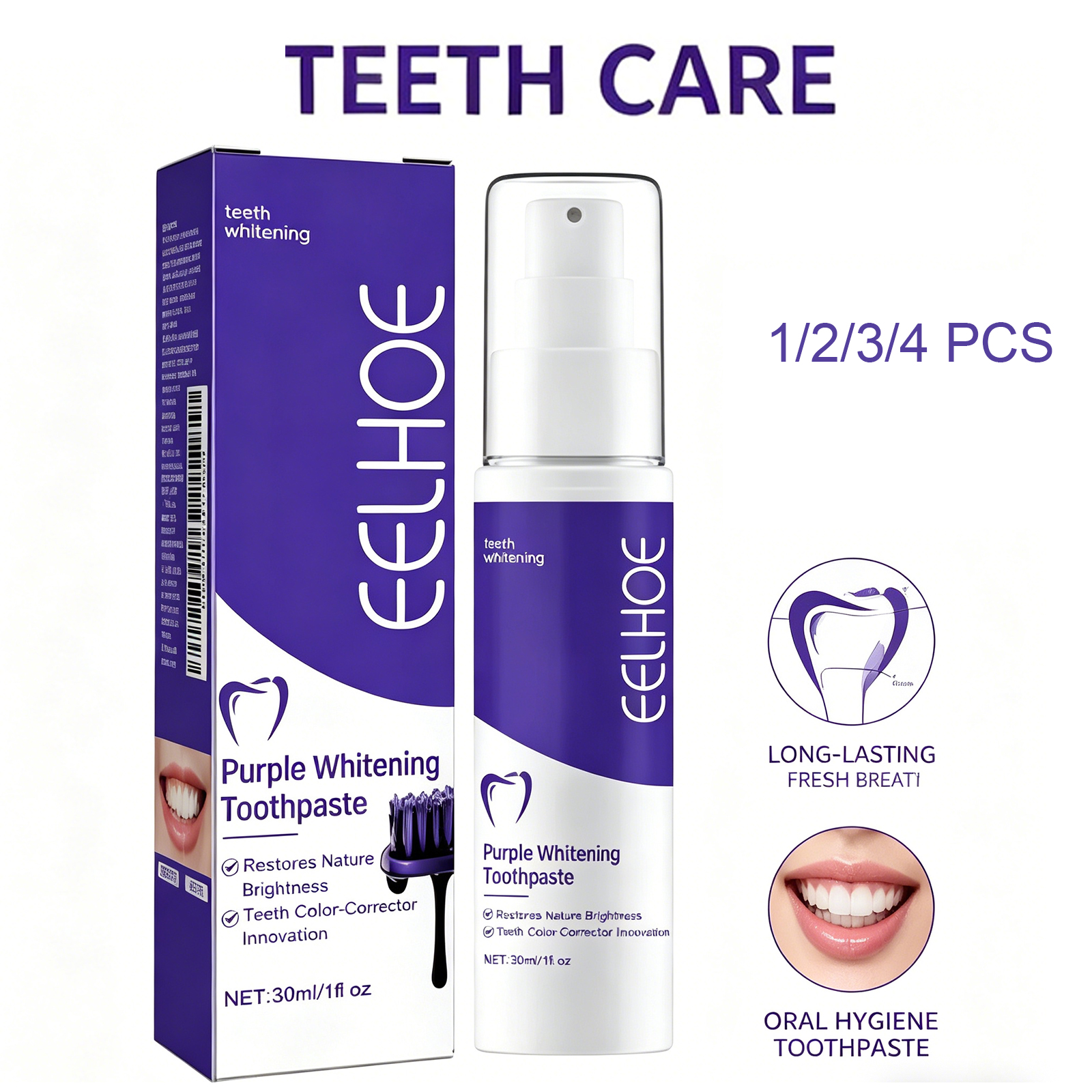 Purple Toothpaste Teeth Whiten - Teeth Whitening Crest recensie en prijs