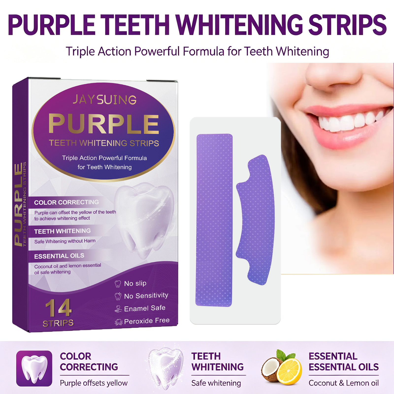 Purple Teeth Whitening Strips  - Teeth Whitening In Office recensie en prijs