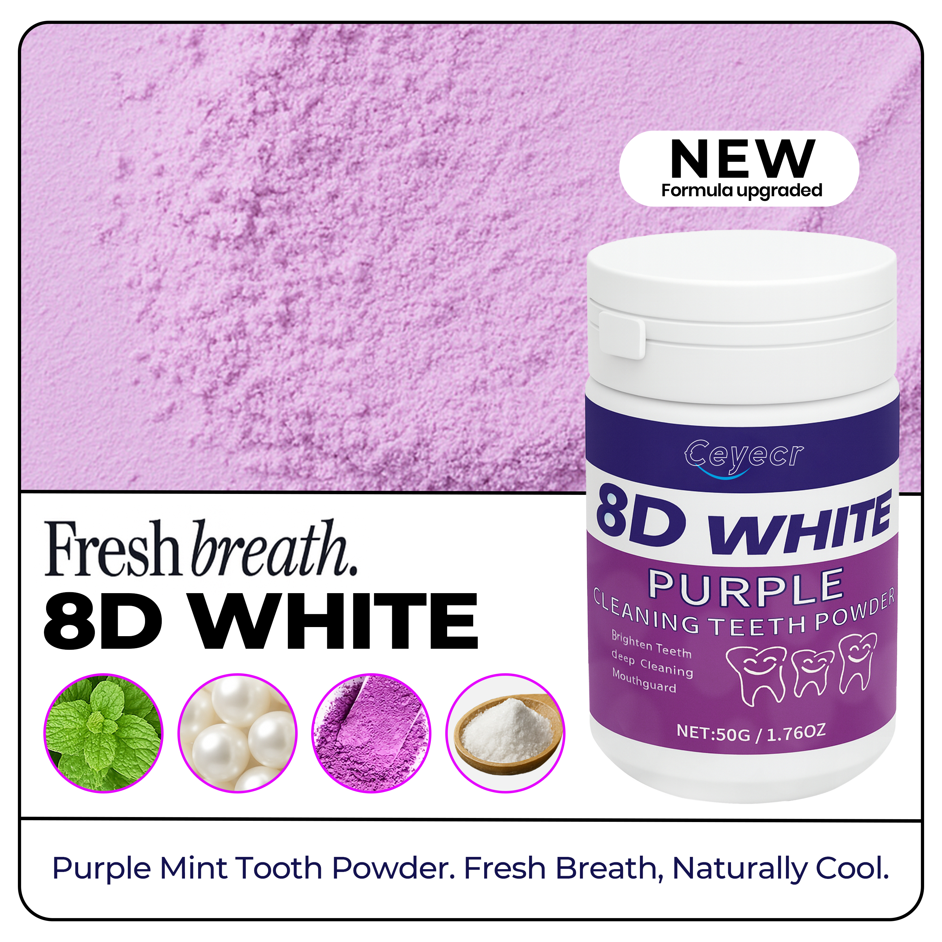 8D white Teeth Whitening Powde - Teeth Whitening Ingredients recensie en prijs