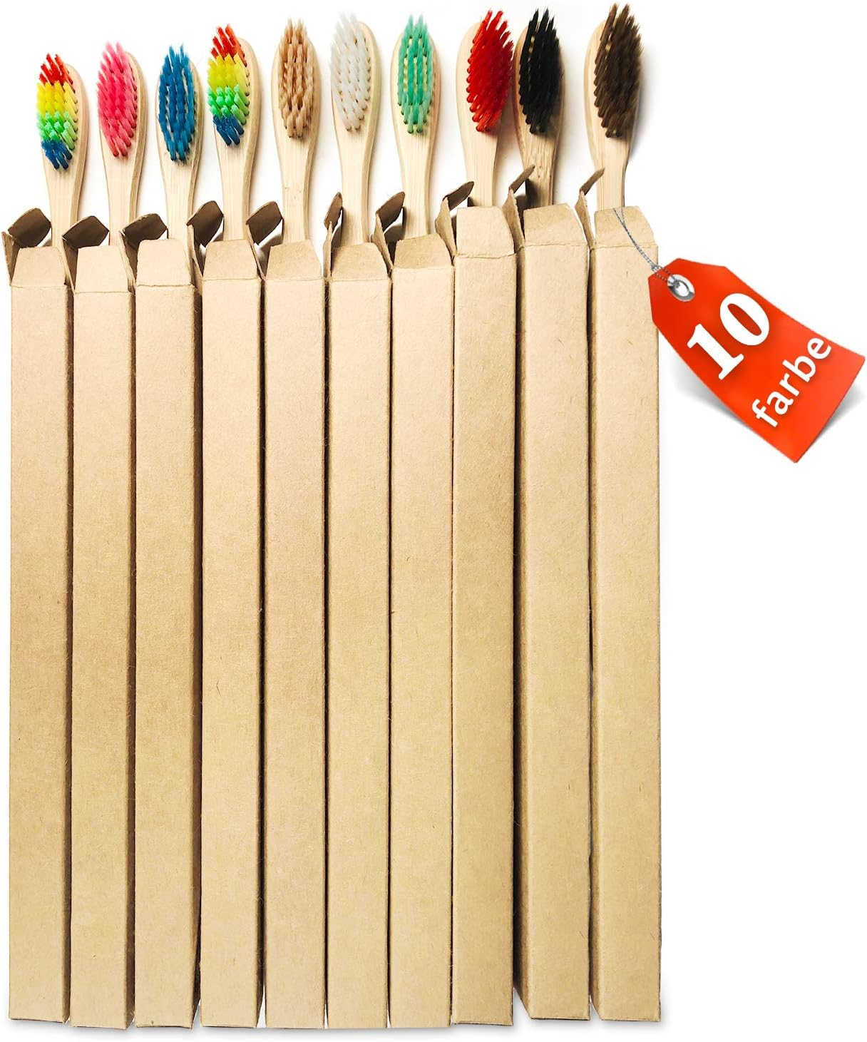 10PCS Natural Bamboo Toothbrus - Teeth Whitening Naturally recensie en prijs