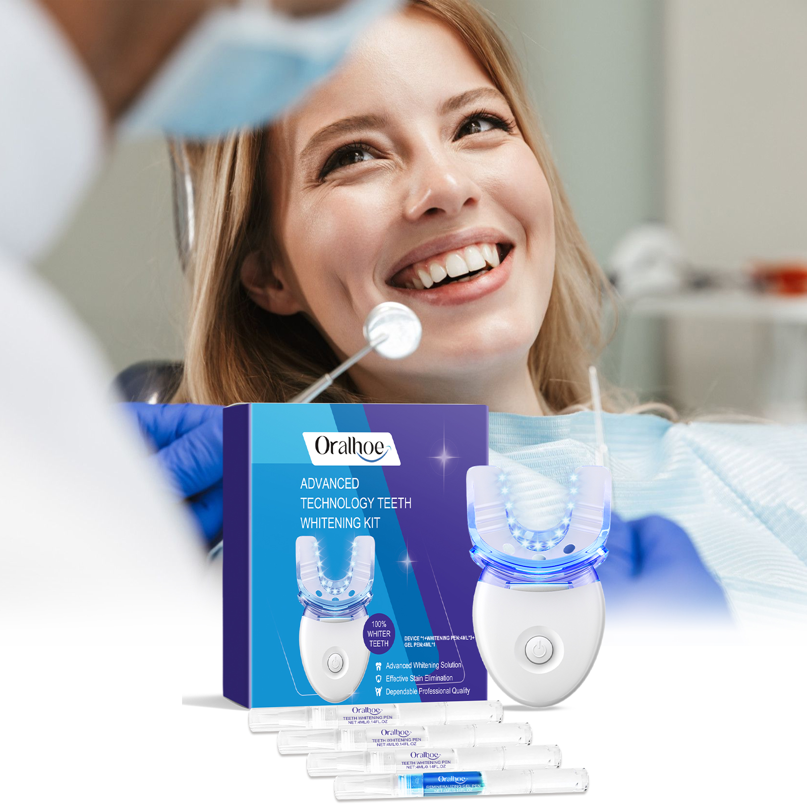 Professional Teeth Whitening L - Teeth Whitening Kit With Light recensie en prijs